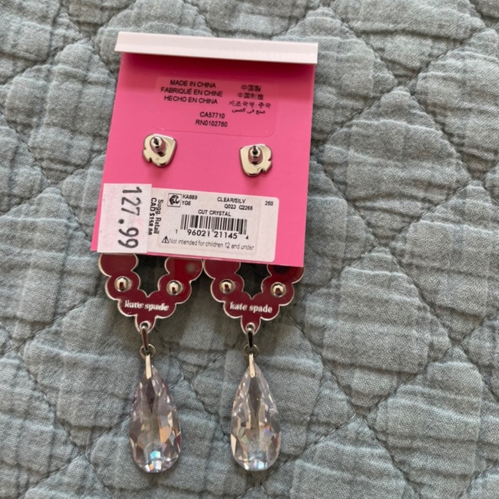 Kate Spade Rhinestone Statement Earrings - Picture 2 of 4